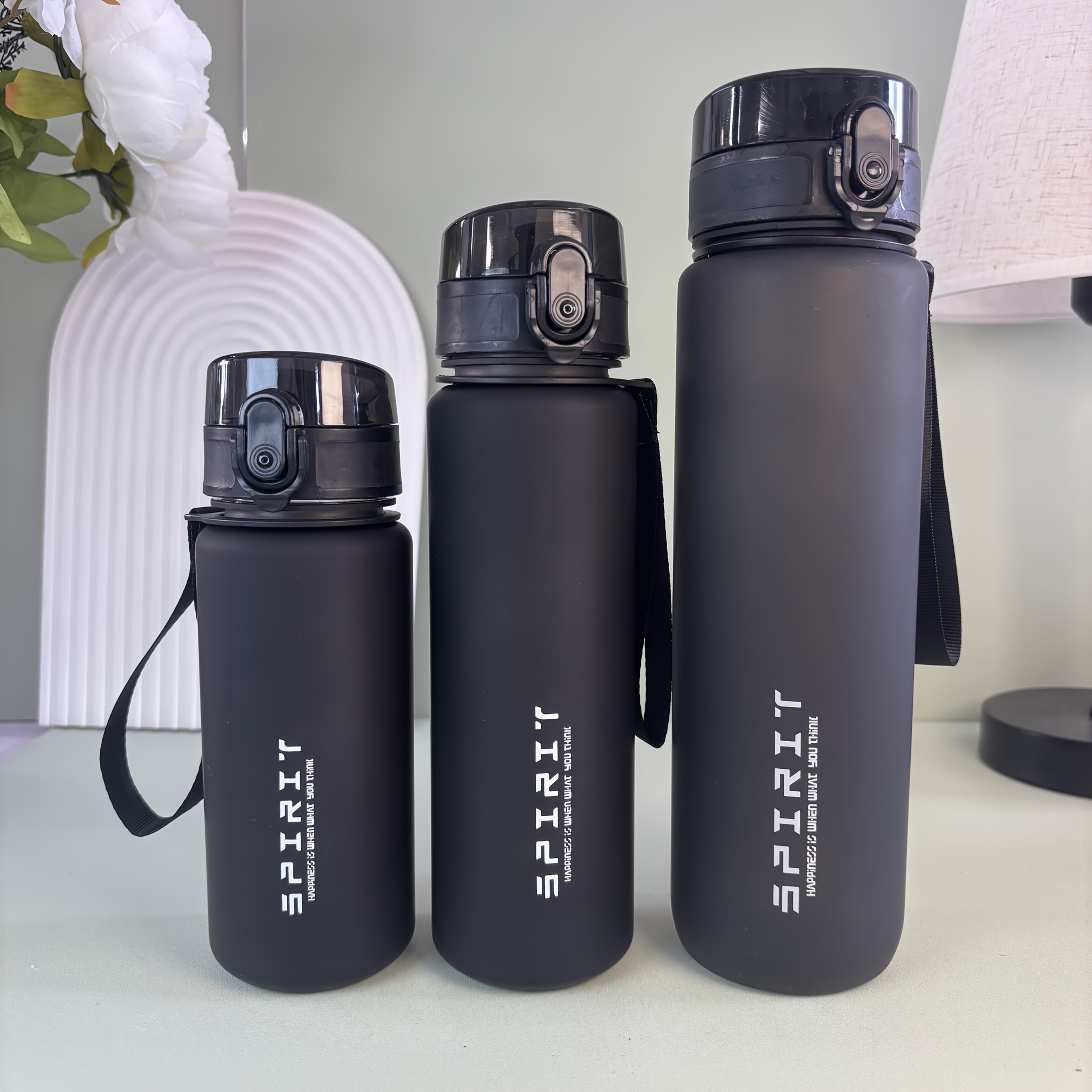 Large Capacity Outdoor Water Bottle – Matte, Leak-Proof, with Snap Lid