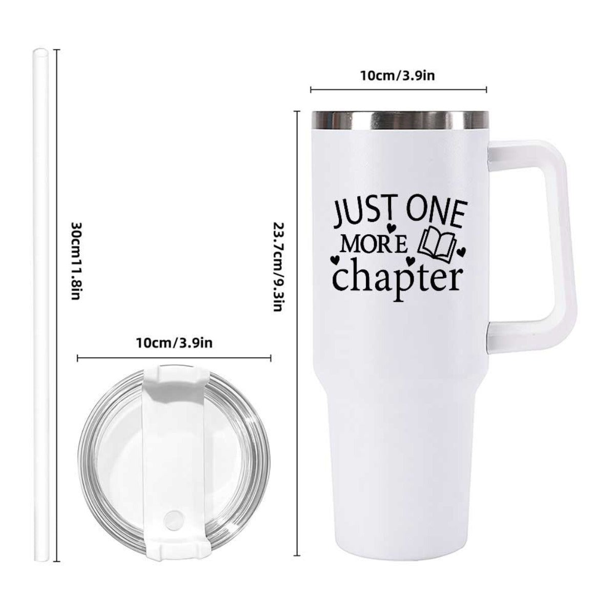 Just One More Chapter 40oz Insulated Stainless Steel Tumbler